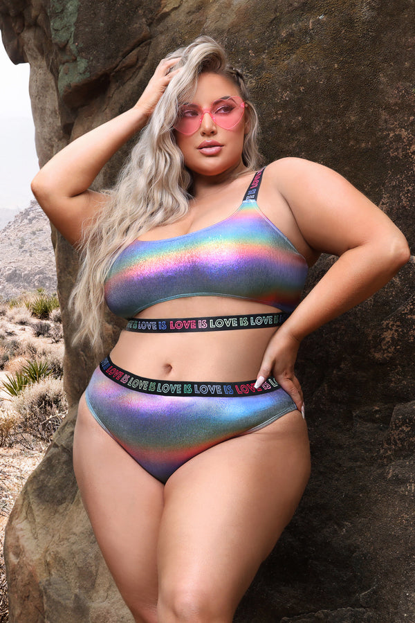 LOVE IS LOVE CROP TOP & PANTY