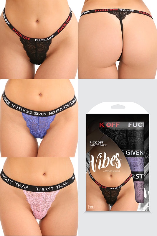 F*CK PACK 3PC LACE THONG
