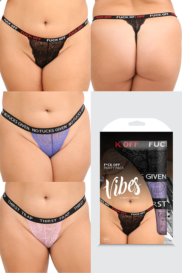 F*CK PACK 3PC LACE THONG